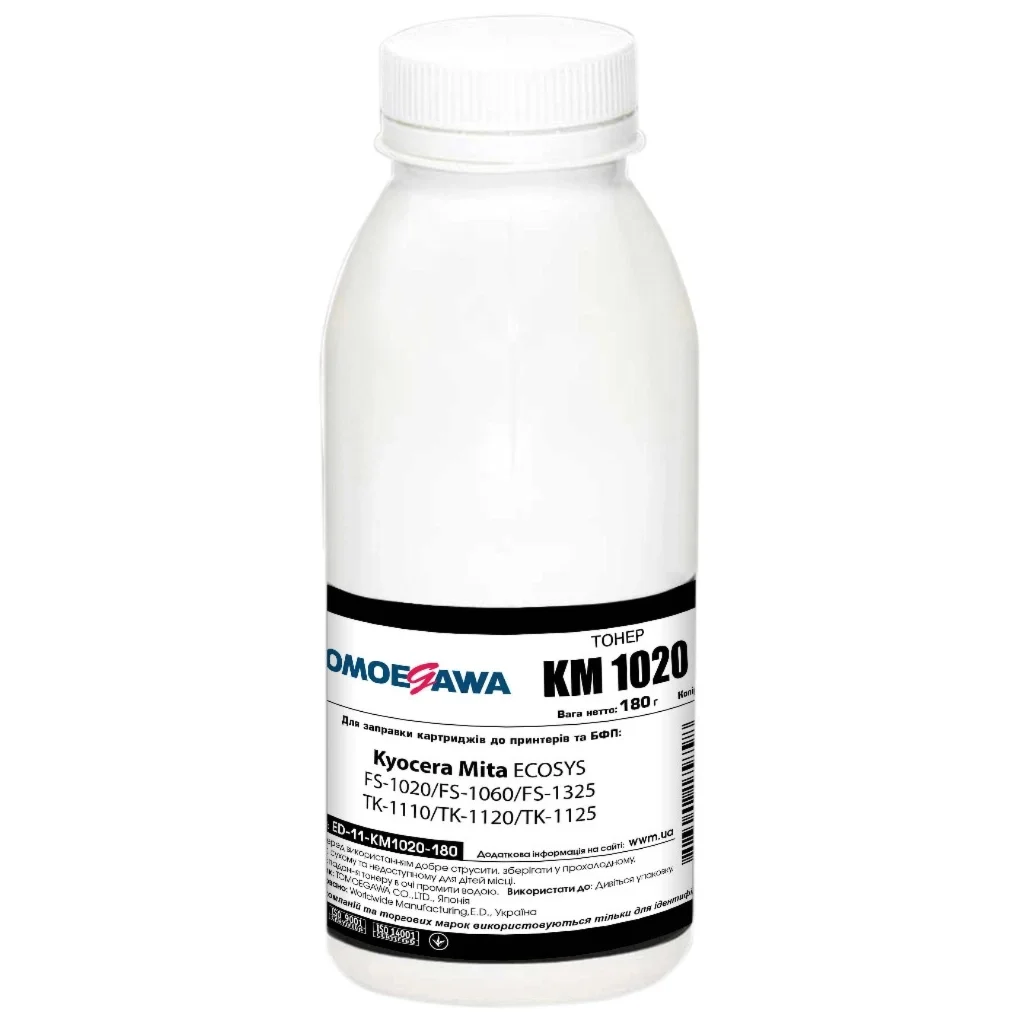 Тонер Kyocera ECOSYS TK-1110/TK-1120/TK-1125, 1kg, black Tomoegawa (ED-11-KM1020-1)