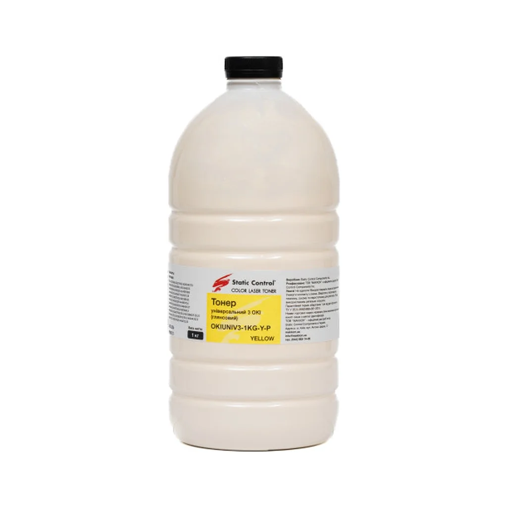 Тонер Okidata 3 (Glossy) 1кг yellow фасовка Static Control (OKIUNIV3-1KG-Y-P)