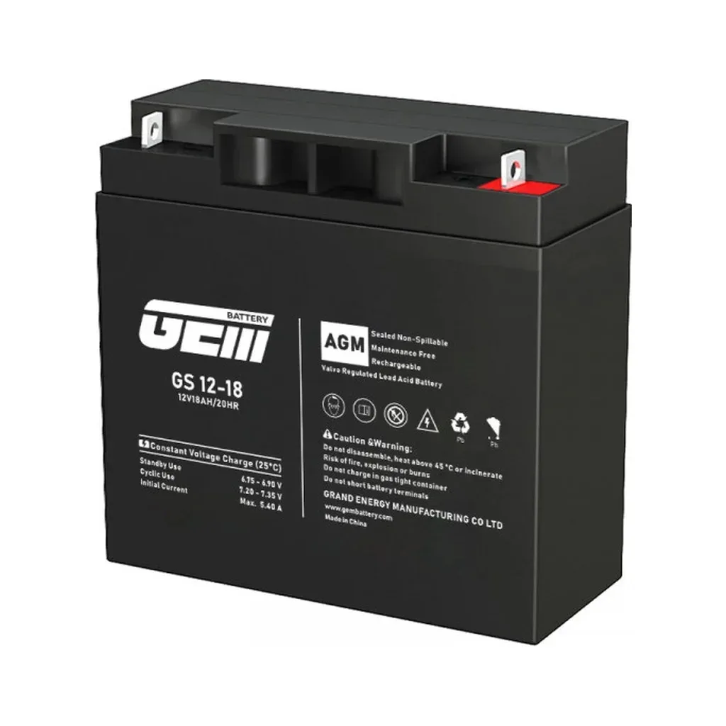 Батарея до ДБЖ GEM GS 12V-18Ah (GS 12-18)
