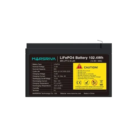 Батарея LiFePo4 Marsriva 12.8V, 8A (MR-LFP12-8-LAR)