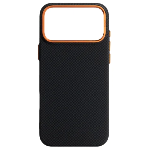 Чохол до мобільного телефона Armorstandart LikeCarbon2 SE MagCase Apple iPhone 17 Pro Max Kevlar Black Orange (ARM89165)