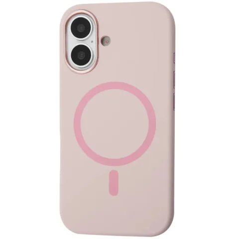 Чохол до мобільного телефона BeCover FIBRA Silicone OmniMag Apple iPhone 16 Light Pink (716229)