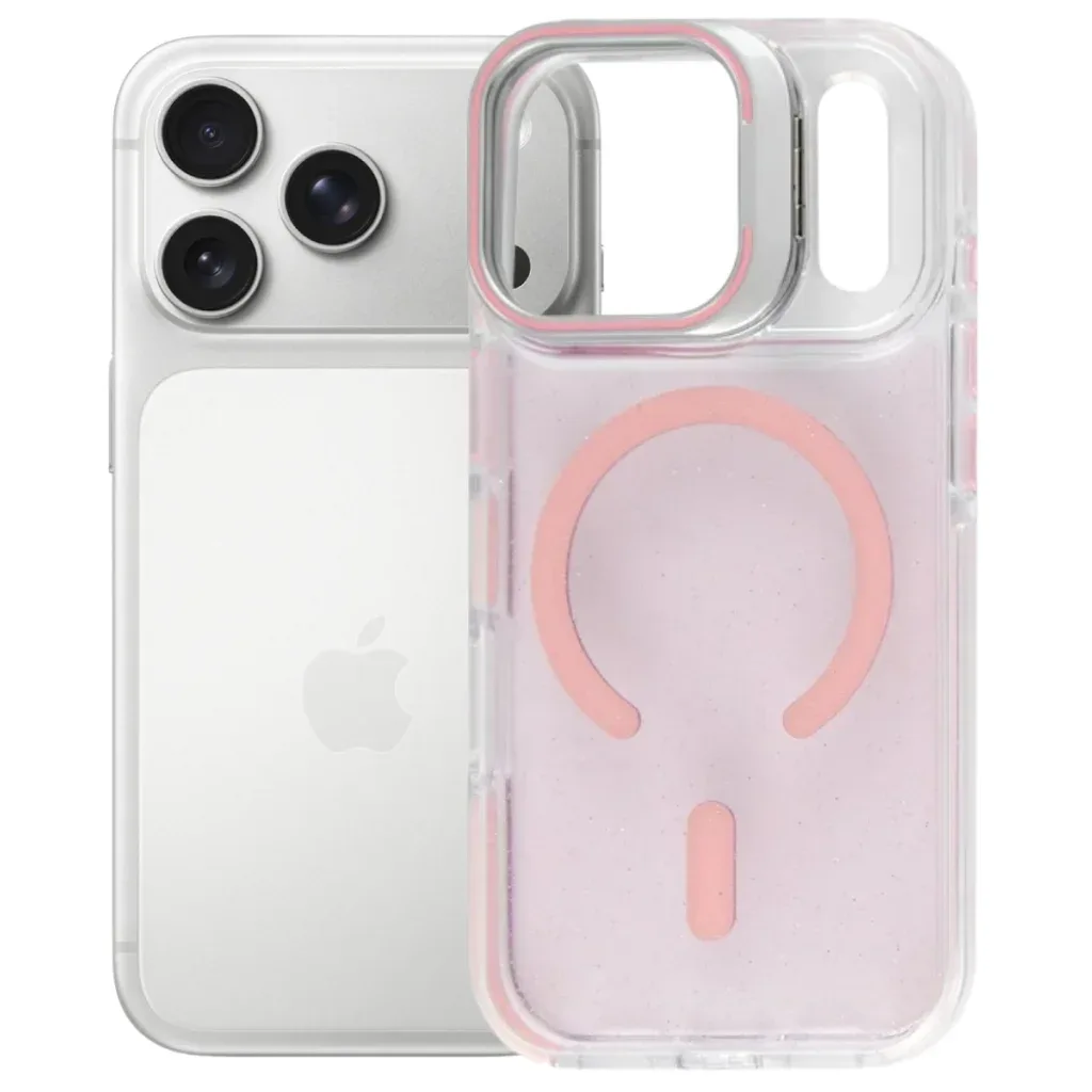 Чохол до мобільного телефона BeCover FIBRA Star Shine MagSafe Apple iPhone 17 Pro Light Pink (715428)