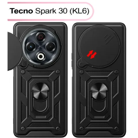 Чохол до мобільного телефона BeCover Military Tecno Spark 30 (KL6) Black (713541)