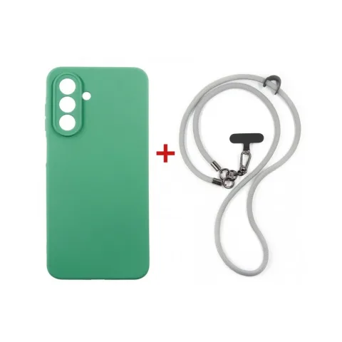 Чохол до мобільного телефона Dengos Case + Cross-body Strap Samsung Galaxy A17/A26 Mint+Grey (DG-KM-CCRB-24)