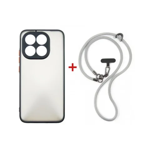 Чохол до мобільного телефона Dengos Case + Cross-body Strap Xiaomi 15T Black+Grey (DG-KM-CCRB-55)