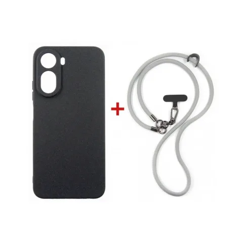 Чохол до мобільного телефона Dengos Case + Cross-body Strap Xiaomi Redmi A7 Pro Black+Grey (DG-KM-CCRB-51)