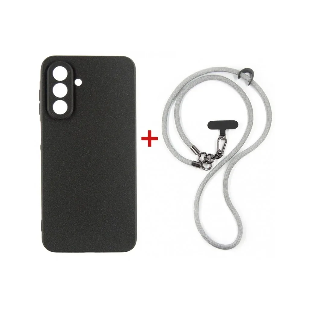 Чохол до мобільного телефона Dengos Cross-body Cover + Strap Samsung Galaxy A17/A26 Black+Grey (DG-KM-CCRB-20)