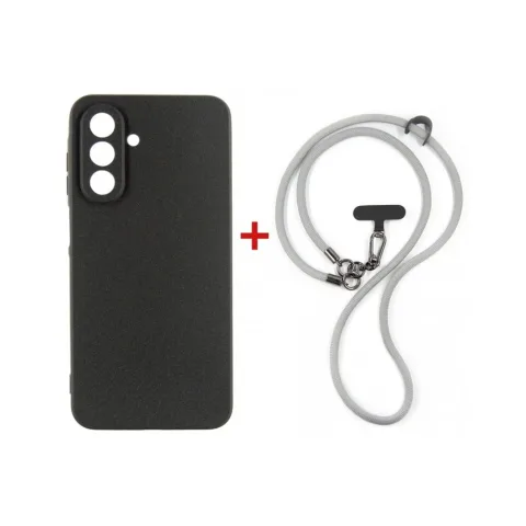 Чохол до мобільного телефона Dengos Cross-body Cover + Strap Samsung Galaxy A17/A26 Black+Grey (DG-KM-CCRB-20)