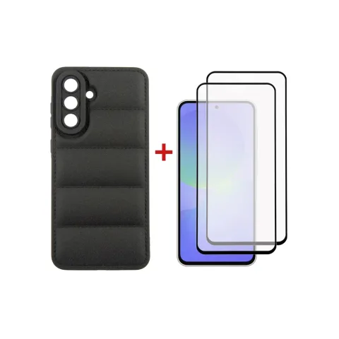 Чохол до мобільного телефона Dengos Kit Samsung Galaxy A36 Soft + 2 pcs glass (Black) (DG-CTG2P-13)