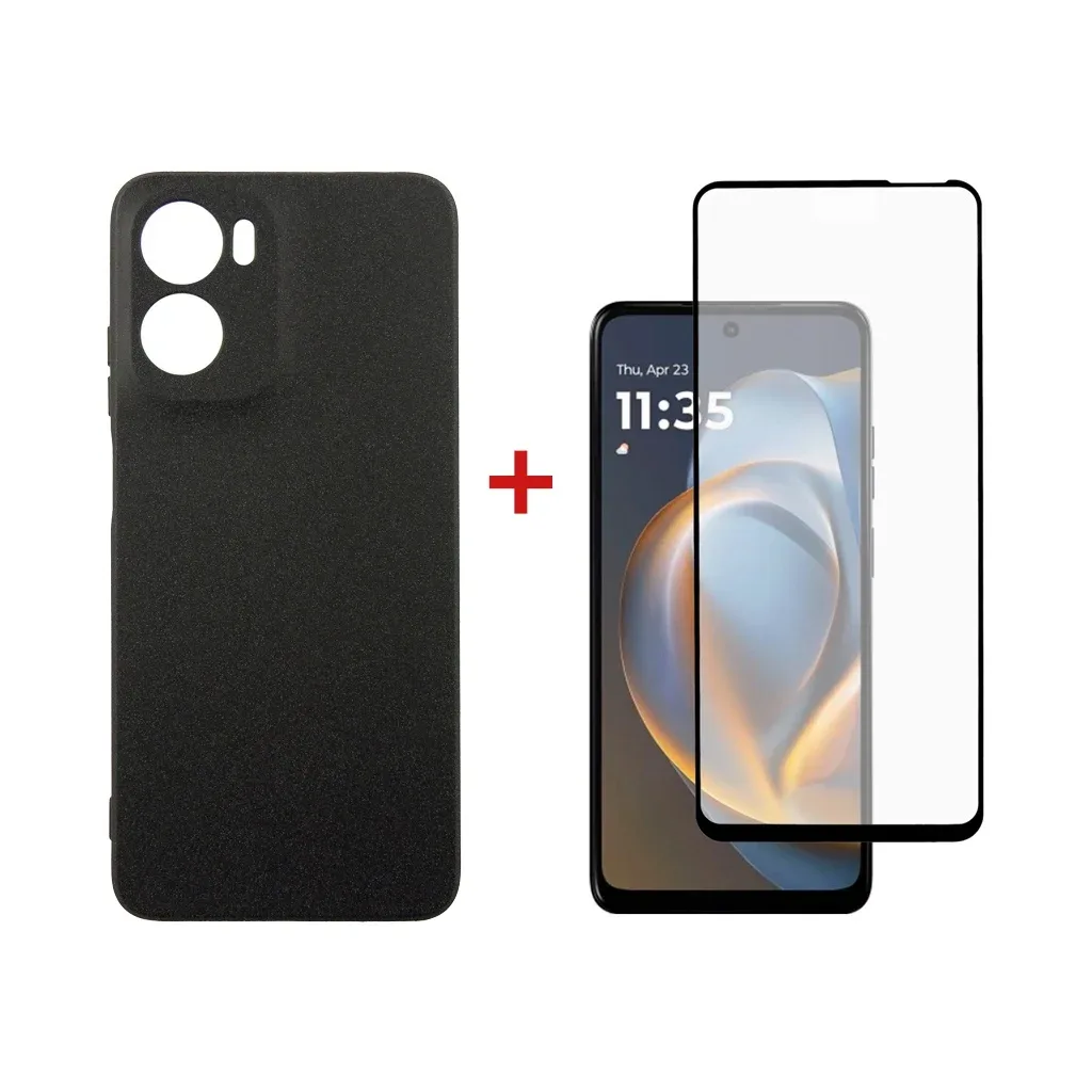 Чохол до мобільного телефона Dengos Motorola G05 Carbon+glass Black (DG-KM-178)