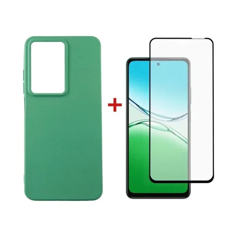 Чохол до мобільного телефона Dengos Oppo A5 4G Case Soft + Glass (Mint) (DG-KM-155)