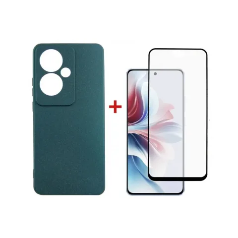 Чохол до мобільного телефона Dengos Oppo Reno 11F + glass Green (DG-KM-96)