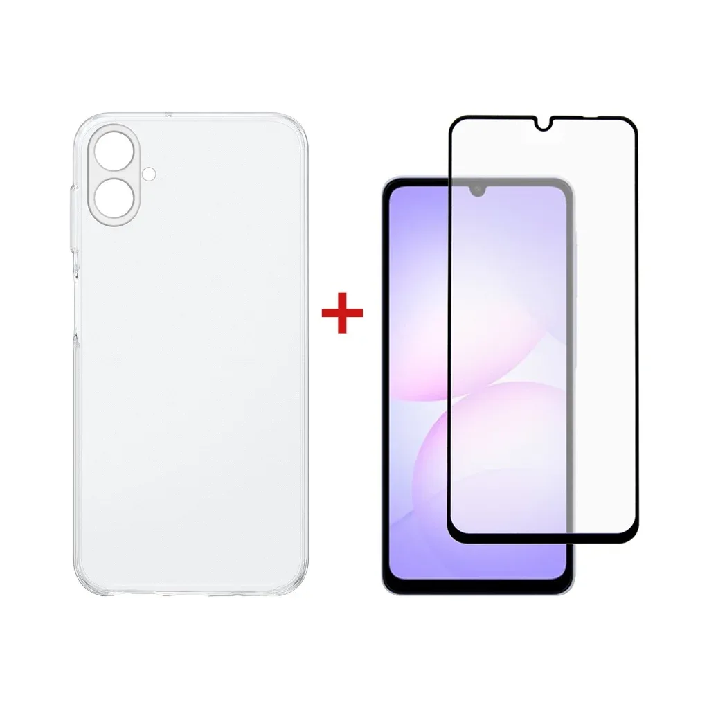 Чохол до мобільного телефона Dengos Samsung Galaxy A07 TPU+glass Transparent (DG-KM-170)