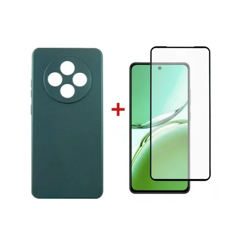 Чохол до мобільного телефона Dengos Soft + glass Oppo Reno 12 F/FS Green (DG-KM-115)