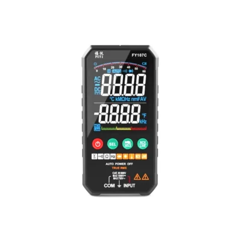 Цифровий мультиметр Fuyi FY107C, V, A, Ω, C, F, температура, тест діодів, ємність (FY107C)