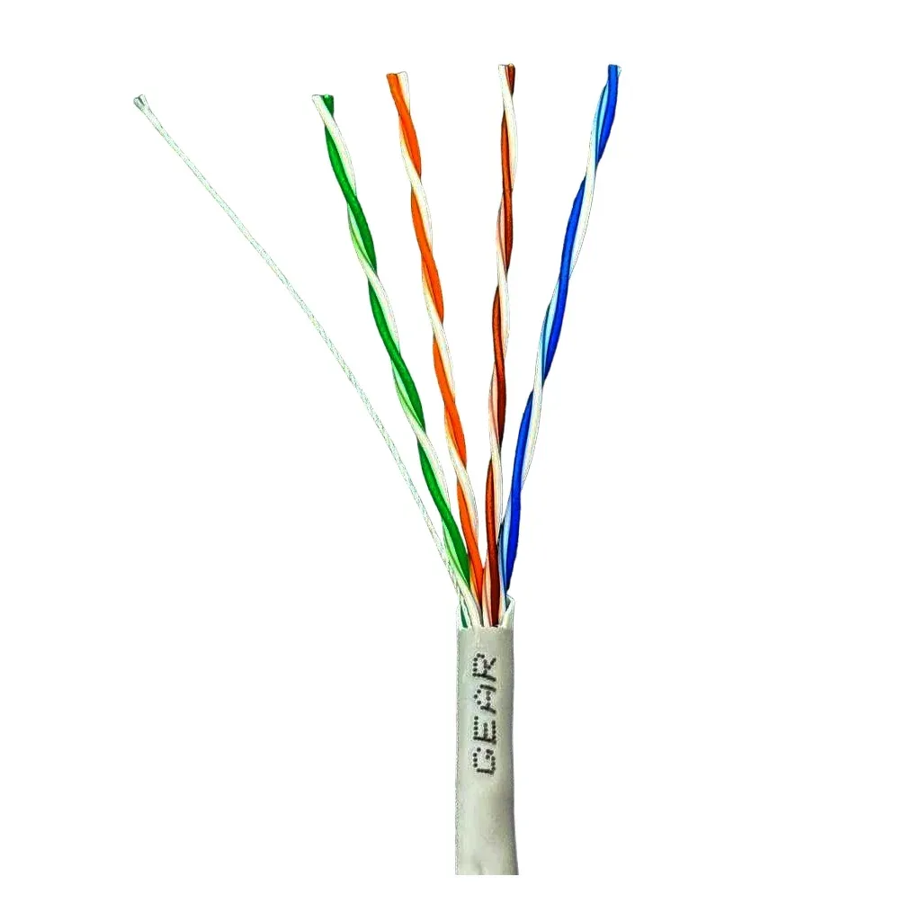 Кабель мережевий GEAR UTP 100м, cat.5e, CCA(25), 4*2*0,51, PVC, indoor, grey (GEC-UTPCCA25051100)