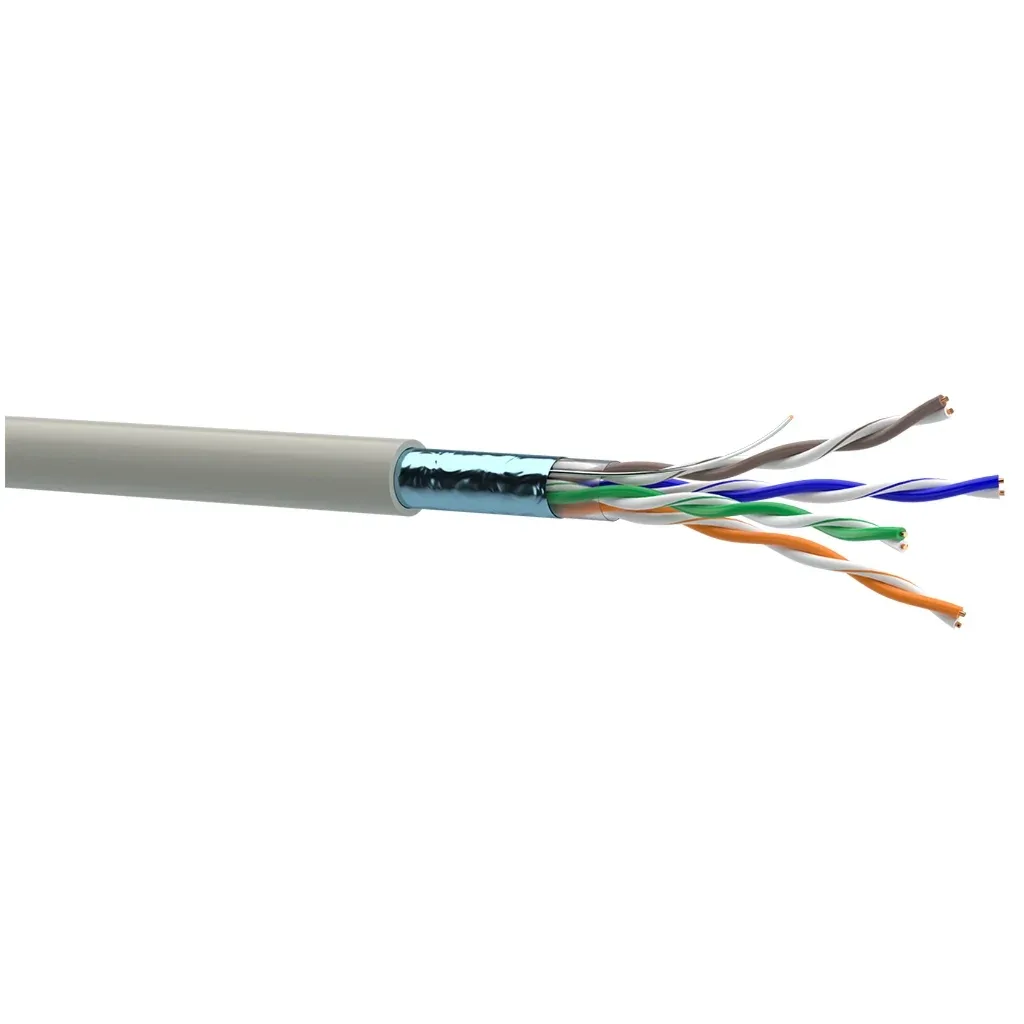 Кабель мережевий OK-Net FTP 100м cat.5e (F/UTP-cat.5E-SL) (КПВЭ-ВП (100) 4*2*0,48 / 100)