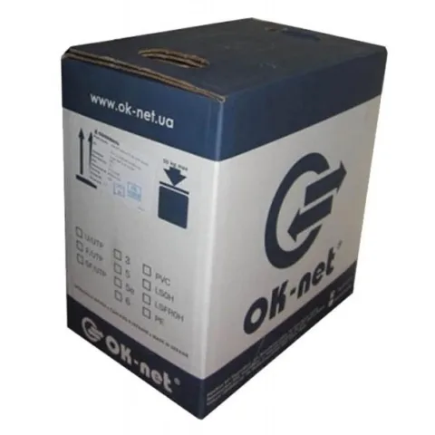 Кабель мережевий OK-Net FTP cat.6 LSOH (F/UTP-cat.6 LSOH) (КПВонг-HFЭ-ВП (250) 4*2*0,57)