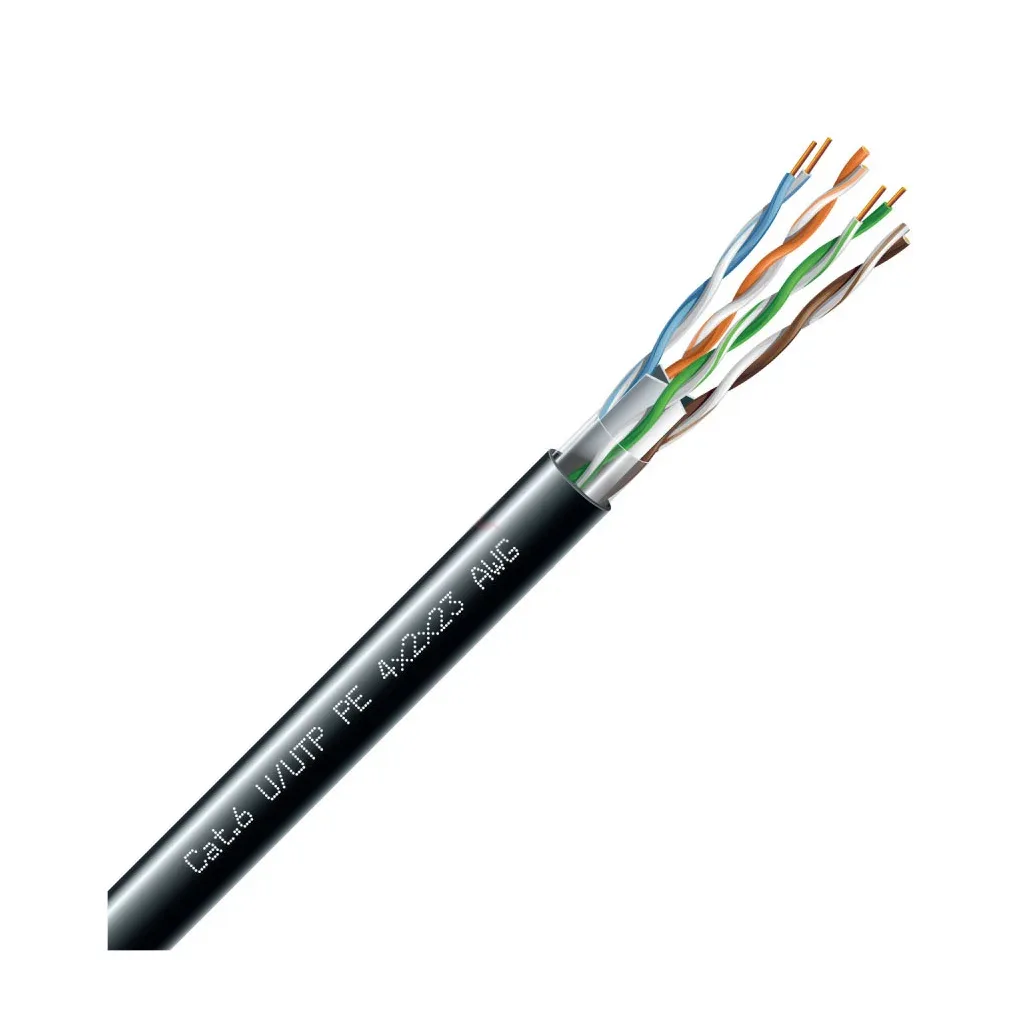 Кабель мережевий ЗЗКМ UTP 305м cat.6, CU, 4х2х23AWG, РЕ, зовнішній (7091011)