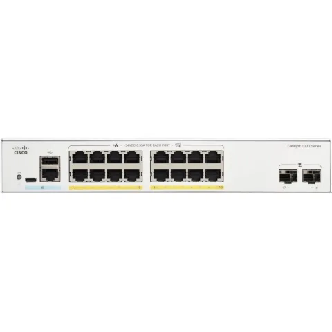 Комутатор мережевий Cisco C1300-16P-2G