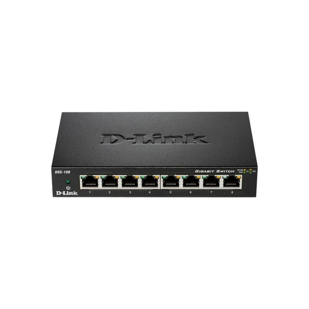 Комутатор мережевий D-Link DGS-108