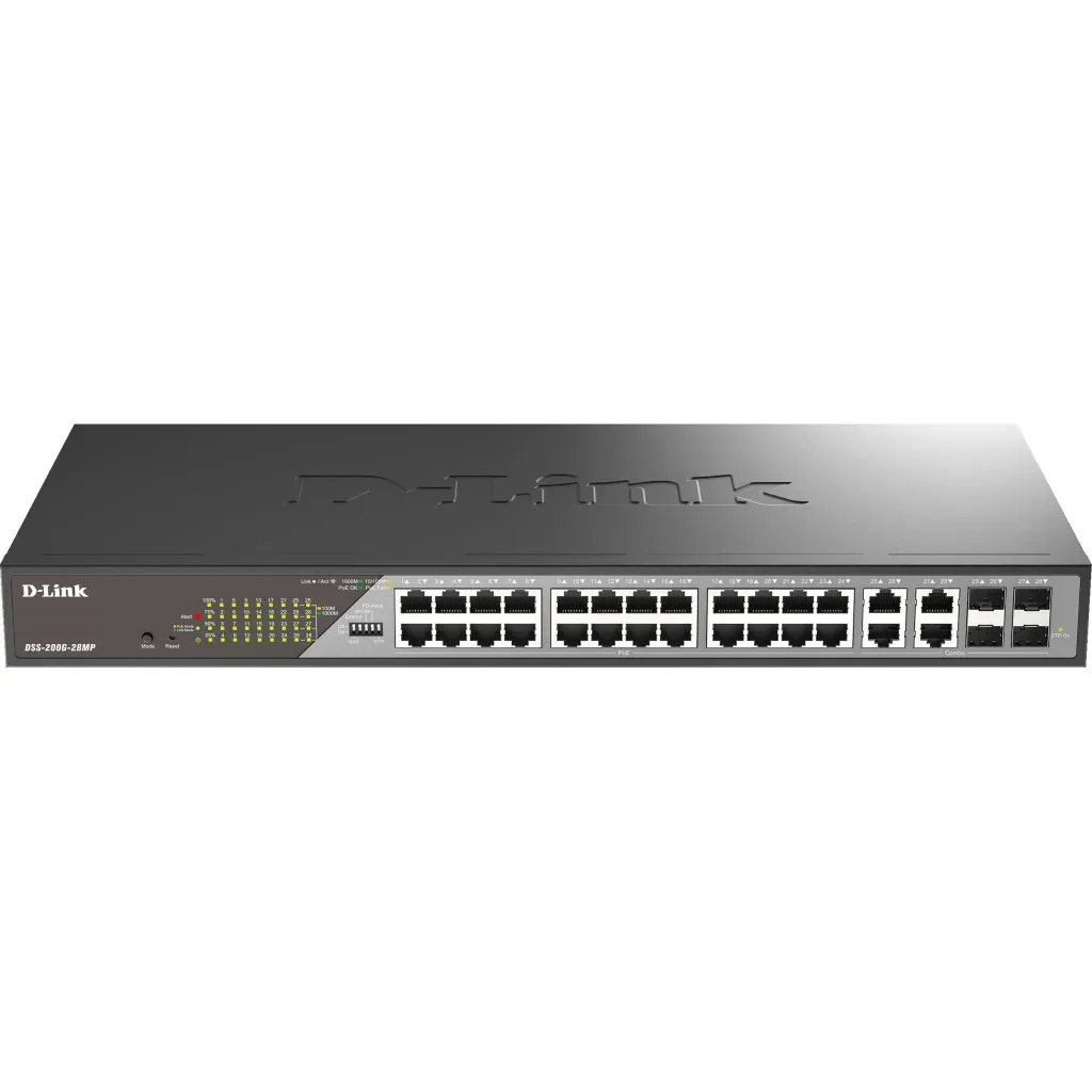 Комутатор мережевий D-Link DSS-200G-28MPP