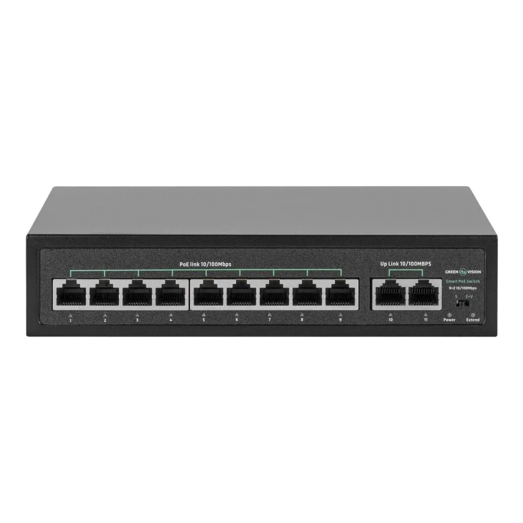 Комутатор мережевий Greenvision GV-016-D-09+2P