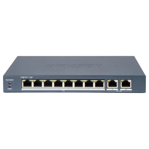 Комутатор мережевий Hikvision DS-3E1310P-EI(B)