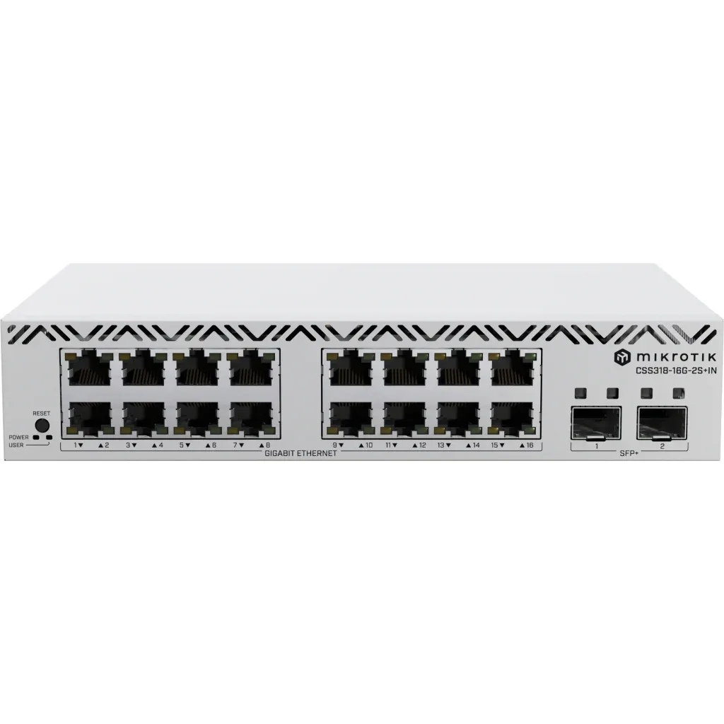 Комутатор мережевий Mikrotik CSS318-16G-2S+IN