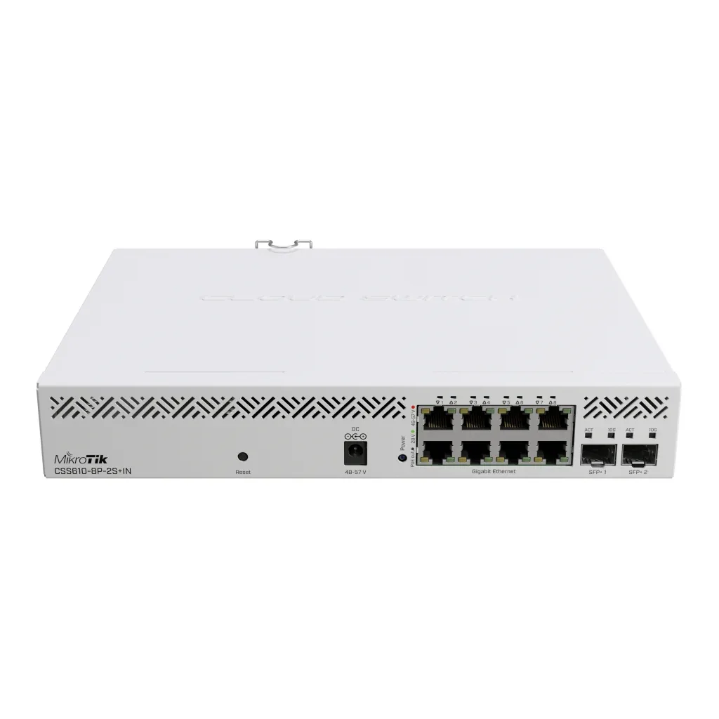 Комутатор мережевий Mikrotik CSS610-8P-2S+IN