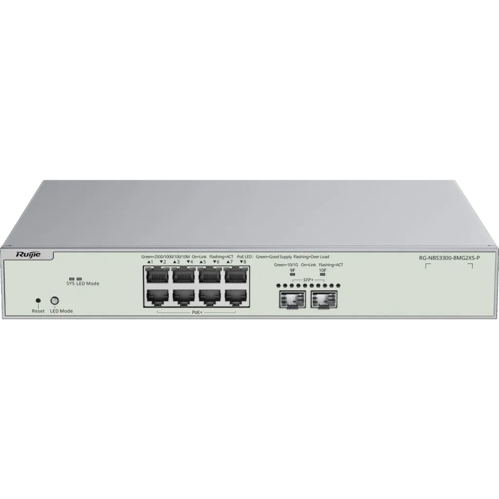 Комутатор мережевий Ruijie Networks RG-NBS3300-8MG2XS-P