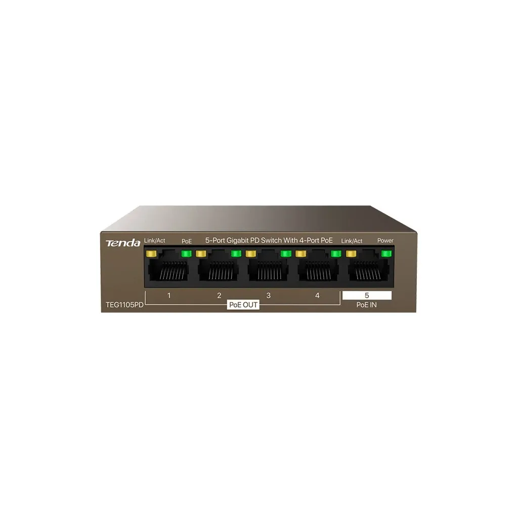 Комутатор мережевий Tenda TEG1105PD