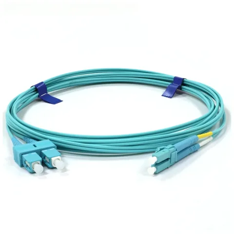 Оптичний патчкорд CMS SC/UPC-LC/UPC MM(OM3) Duplex, Slim, 2m (UPC-2SCLC(MM)D(ON)S)