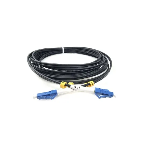 Оптичний патчкорд LC/UPC-LC/UPC, Multimode (50/125, OM3), LSZH, Duplex, Black, 5m Eserver (ES-LC-LC/UPC-5-MM-D)