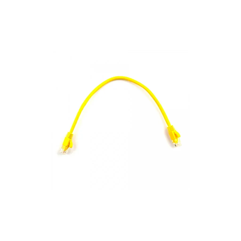 Патч-корд 0.25м, RJ-45, Cat.5e, CU, мідь, жовтий Ritar (PCR-CU/0.25Yw / 04278)