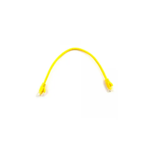 Патч-корд 0.25м, RJ-45, Cat.5e, CU, мідь, жовтий Ritar (PCR-CU/0.25Yw / 04278)