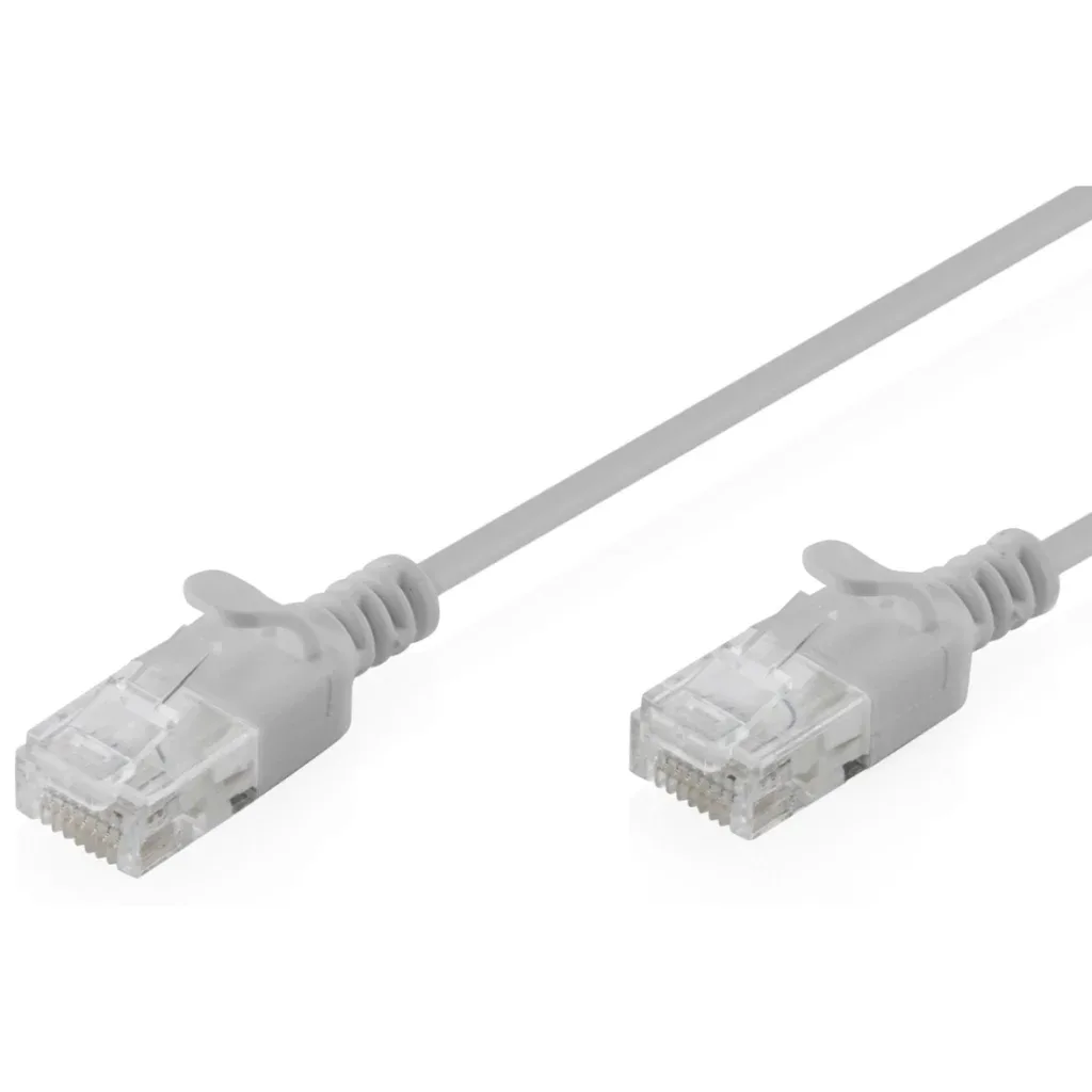 Патч-корд 0.3м, UTP, cat.6, Sliim, AWG 32/7, Cu, LSZH, grey Digitus (DK-1618-003S)