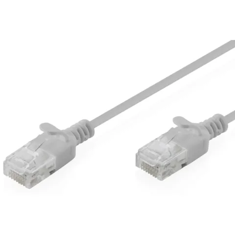 Патч-корд 0.3м, UTP, cat.6, Sliim, AWG 32/7, Cu, LSZH, grey Digitus (DK-1618-003S)