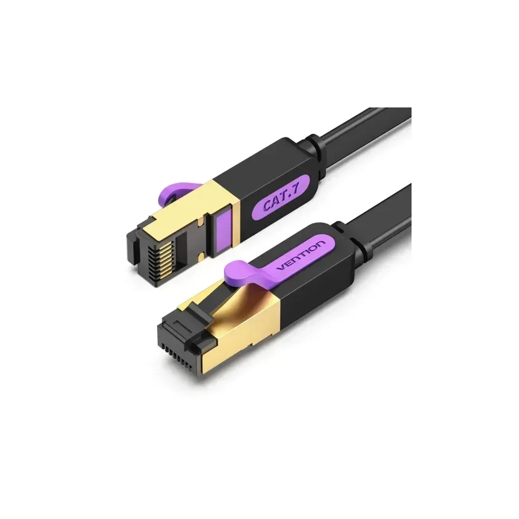 Патч-корд 0.5m FTP cat 7 RJ-45 black Vention (ICABD)