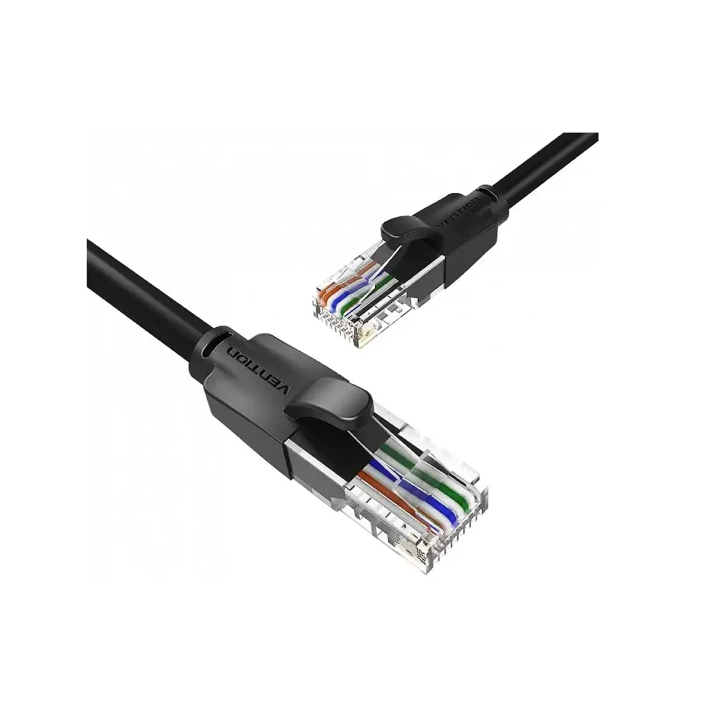 Патч-корд 0.5m UTP cat 6 RJ-45 black Vention (IBEBD)