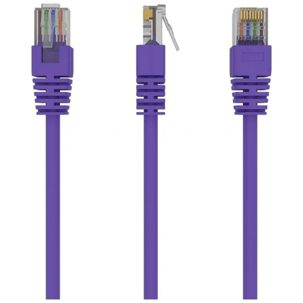 Патч-корд 0.5м, UTP, cat.5e, CCA, violet Cablexpert (PP12-0.5M/V)