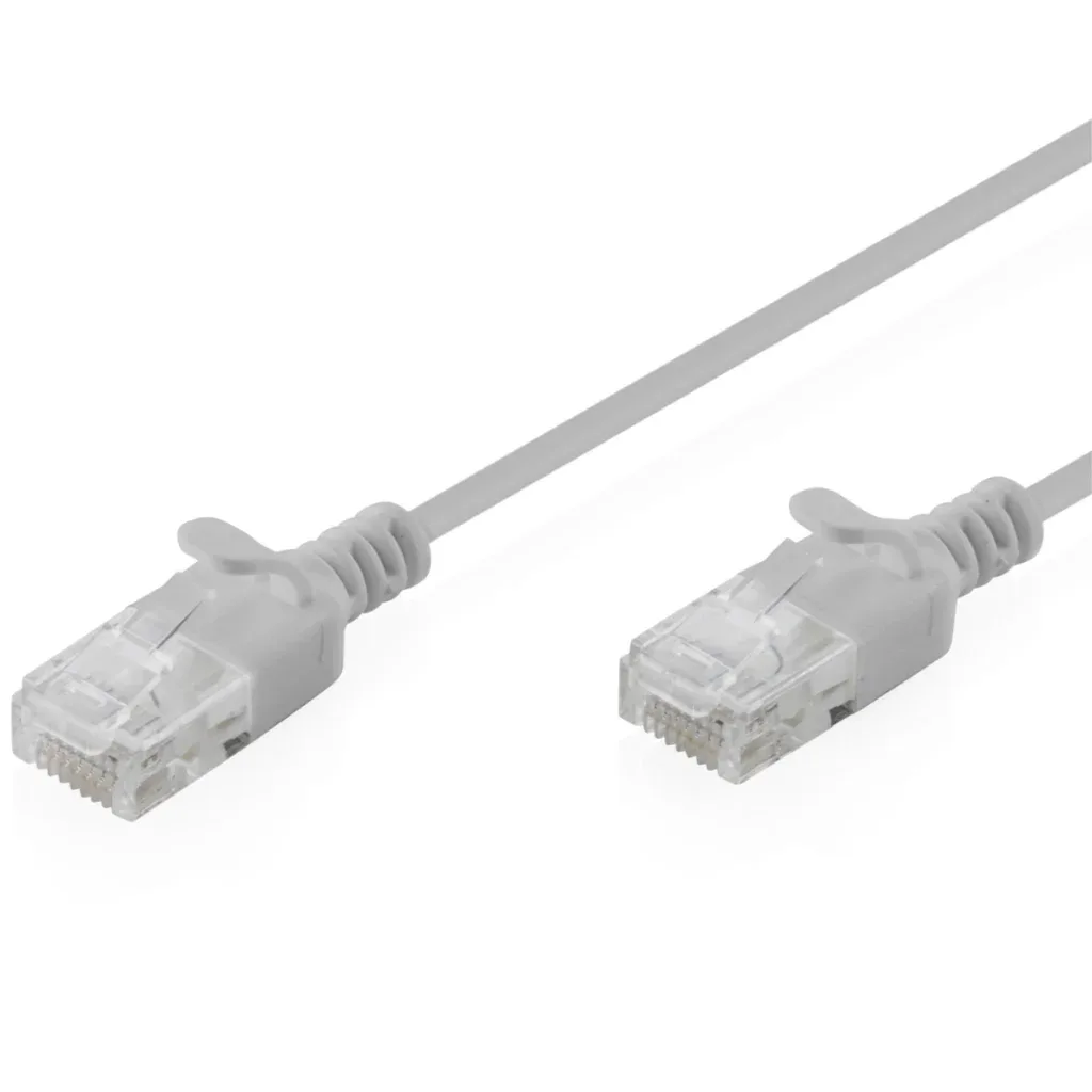 Патч-корд 0.5м, UTP, cat.6, Sliim, AWG 32/7, Cu, LSZH, grey Digitus (DK-1618-005S)