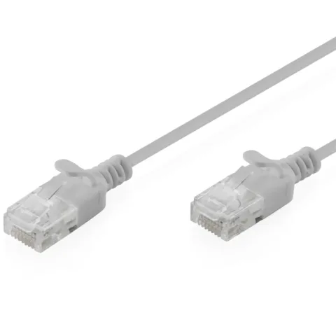 Патч-корд 0.5м, UTP, cat.6, Sliim, AWG 32/7, Cu, LSZH, grey Digitus (DK-1618-005S)