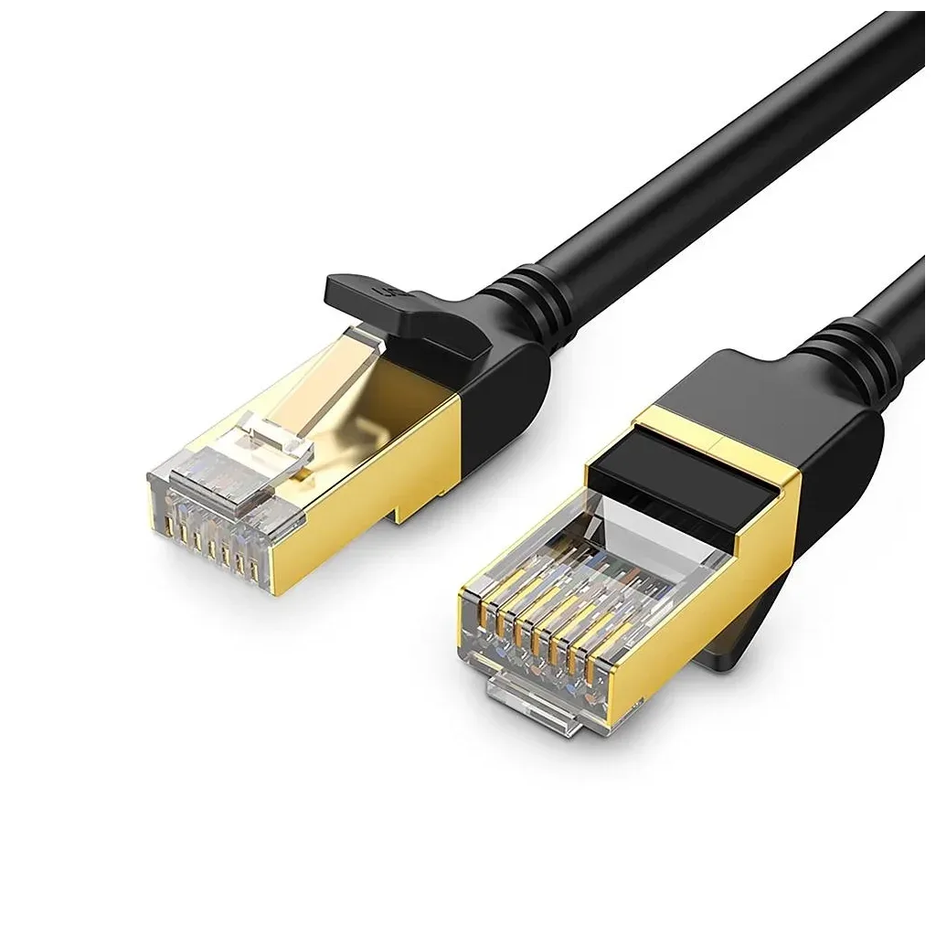 Патч-корд 10m F/FTP cat 7 RJ-45 black Ugreen (U_11273)