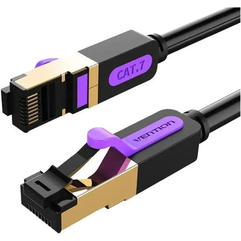 Патч-корд 10m S/FTP cat 7 RJ-45 black Vention (ICDBL)
