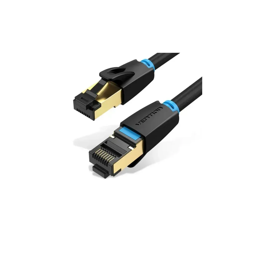 Патч-корд 10m S/FTP cat 8 RJ-45 black Vention (IKABL)
