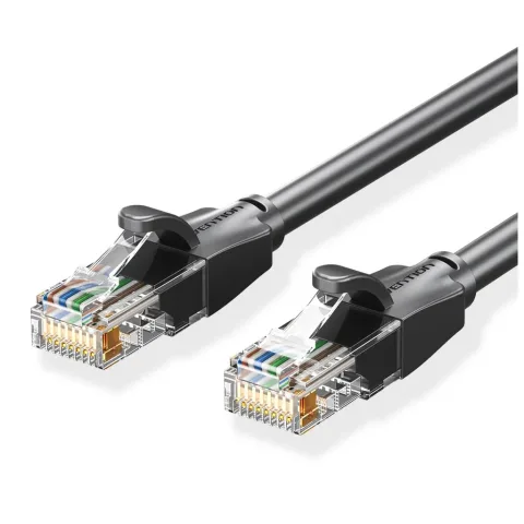Патч-корд 10m UTP cat 6 RJ-45 black Vention (IBEBL)