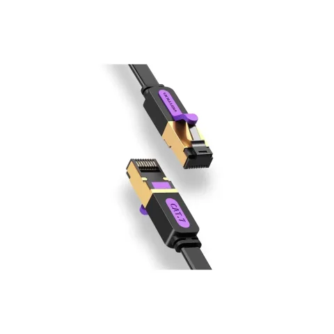 Патч-корд 10m UTP cat 7 RJ-45 flat black Vention (ICABL)