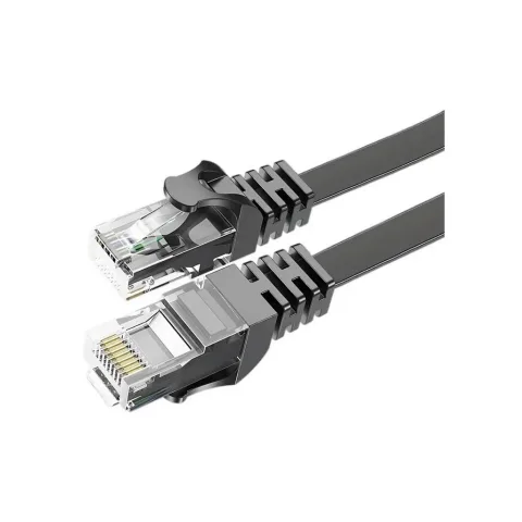 Патч-корд 15м UTP cat 6 RJ45 TopSpeed Ethernet Flat Cable Black Essager (EXCWXB-JSE01)